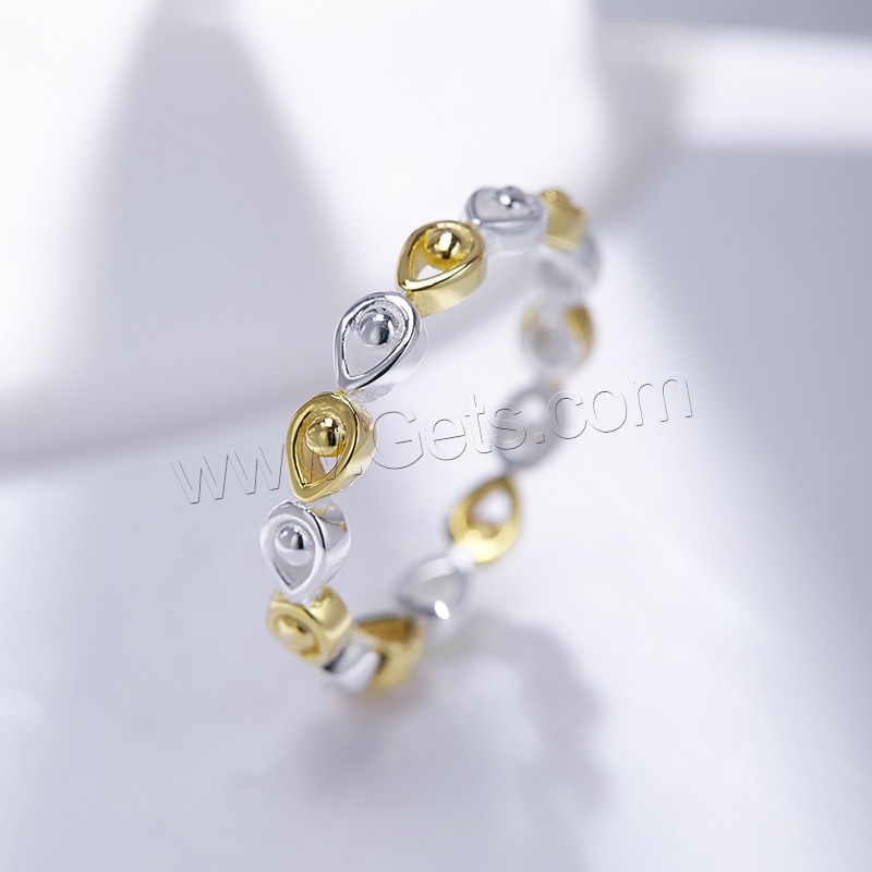 El anillo de dedo Newegg®, plata de ley 925, chapado, diverso tamaño para la opción & para mujer & 2-tono, 5mm, Vendido por UD