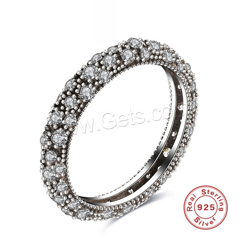 El anillo de dedo Newegg®, Tailandia, diverso tamaño para la opción & micro arcilla de zirconia cúbica & para mujer, 4mm, Vendido por UD