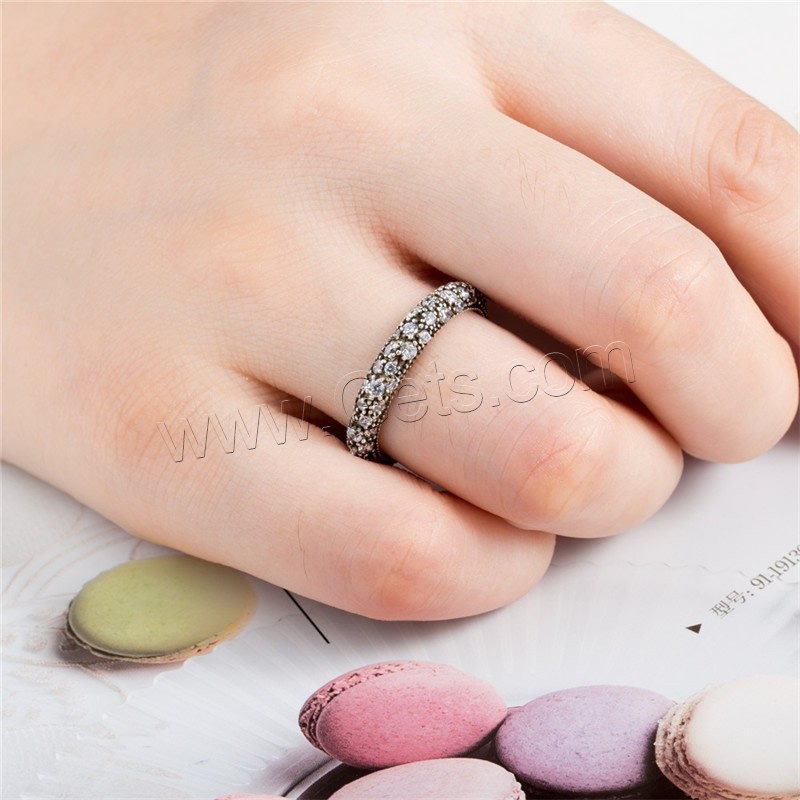 Палец кольцо Newegg®, Таиланд, разный размер для выбора & инкрустированное микро кубического циркония & Женский, 4mm, продается PC
