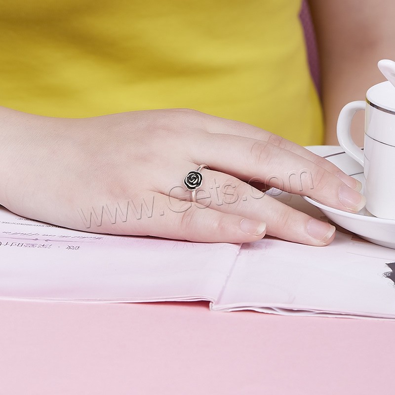 Newegg®の指輪, タイ銀, 花形, 異なるサイズの選択 & 女性用, 9mm, 売り手 パソコン