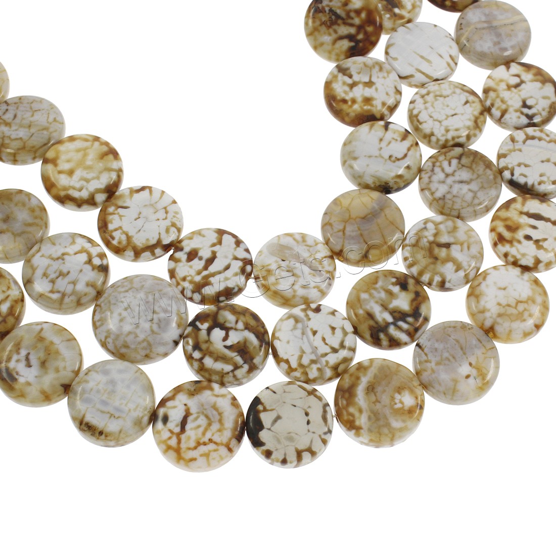Leopard Print Agate Beads, Flat Round, different size for choice, Hole:Approx 1mm, Length:14 Inch, Sold By Strand