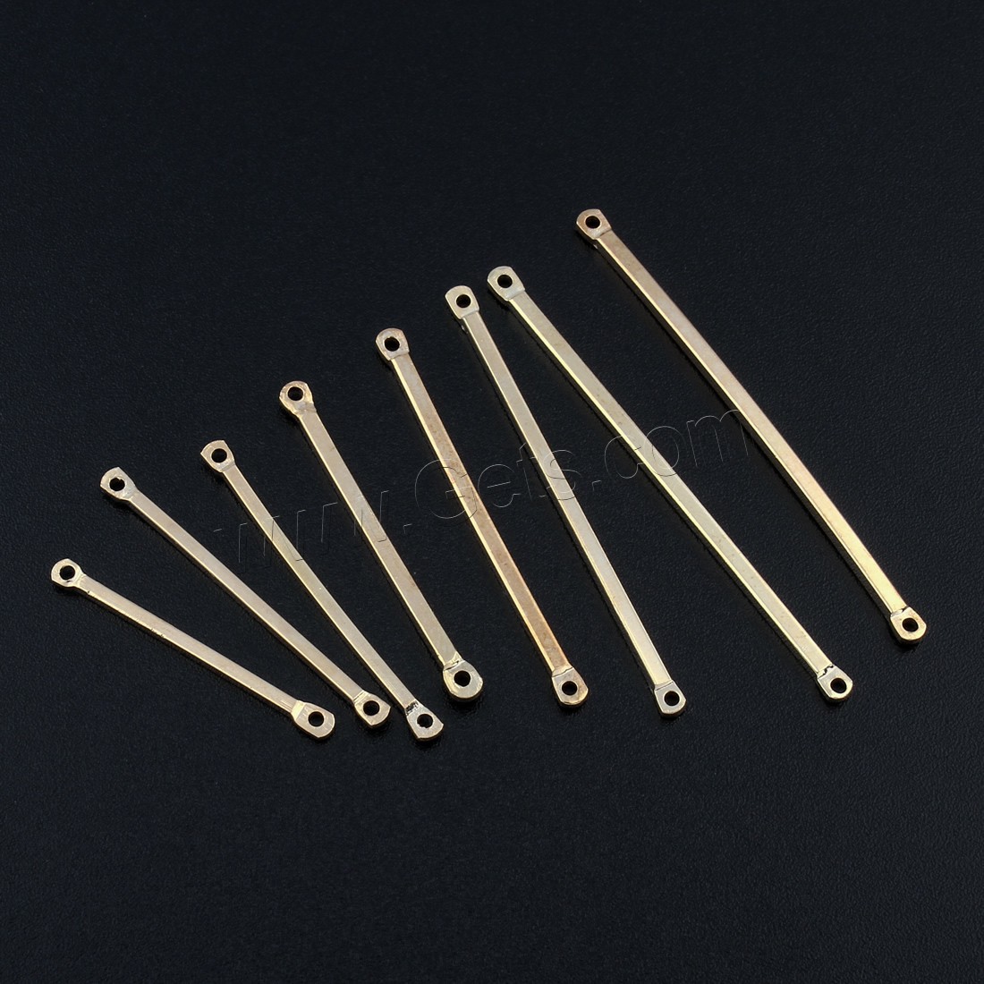 Zinc Alloy Charm Connector, gold color plated, different size for choice & 1/1 loop, lead & cadmium free, 100PCs/Bag, Sold By Bag