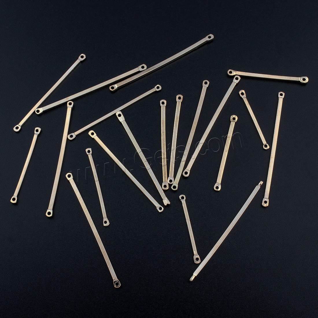 Zinc Alloy Charm Connector, gold color plated, different size for choice & 1/1 loop, lead & cadmium free, 100PCs/Bag, Sold By Bag