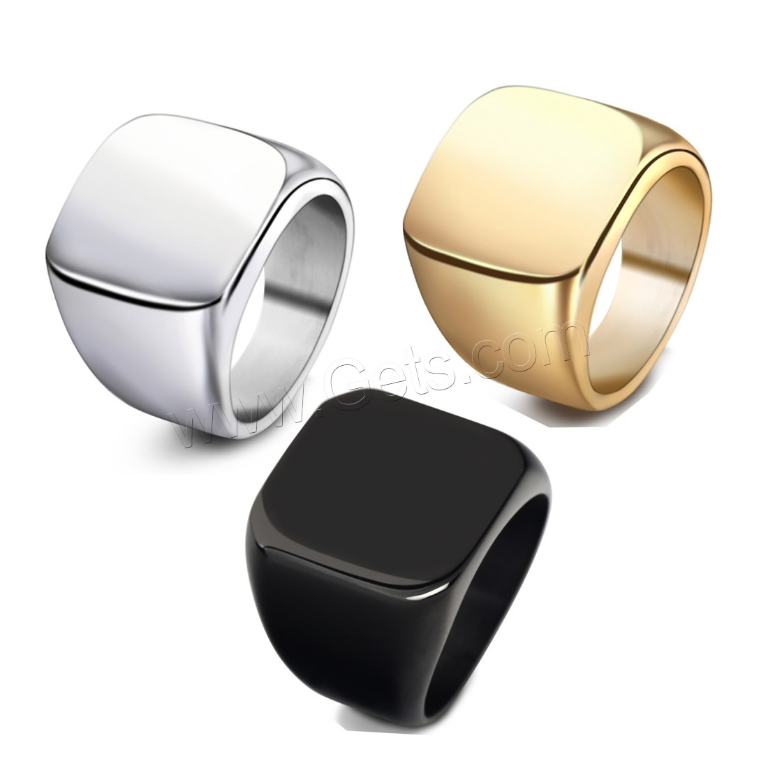 Men Stainless Steel Ring in Bulk, Titanium Steel, plated, different size for choice & for man, more colors for choice, 18mm, Sold By PC