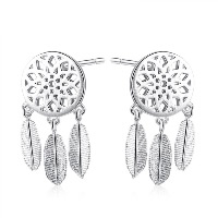 Newegg® Jewelry Earring, 925 Sterling Silver, Dream Catcher, for woman & hollow, 21mm 