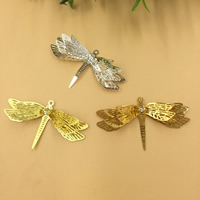 Animal Brass Pendants, Dragonfly, plated, with rhinestone nickel, lead & cadmium free Approx 1.5mm 