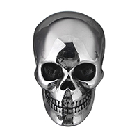 Pendentif en acier inoxydable crâne, crane, noircir Environ 7mm, Vendu par PC