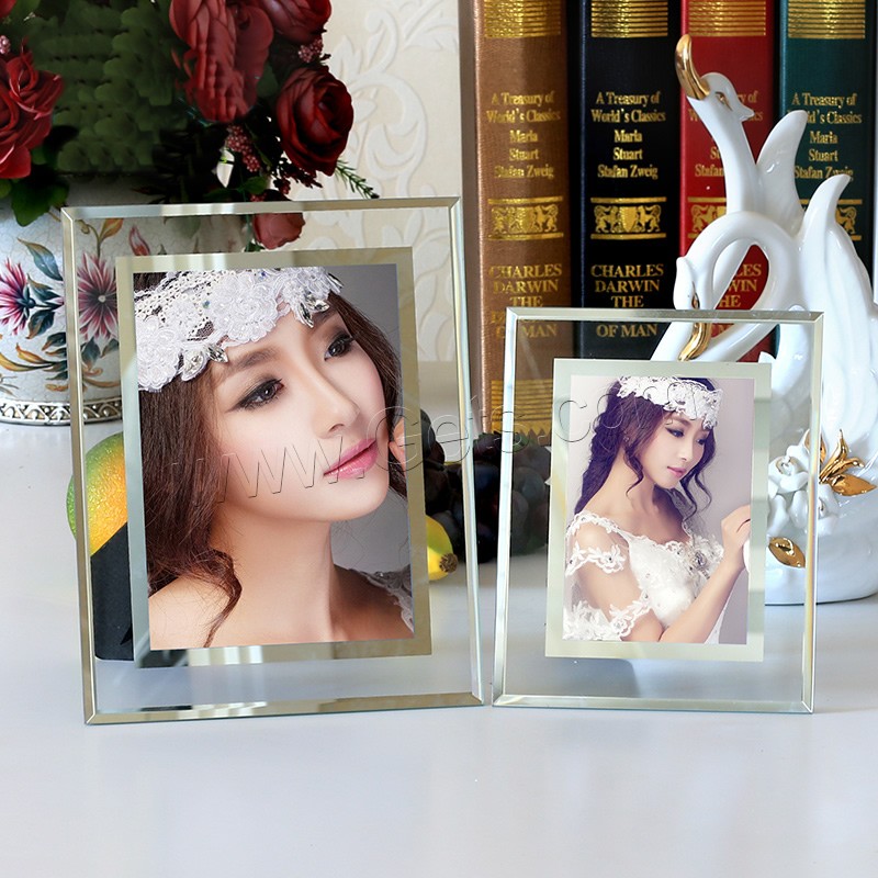 Glass Picture Frame, Rectangle, Tabletop Frame & different size for choice, Sold By PC