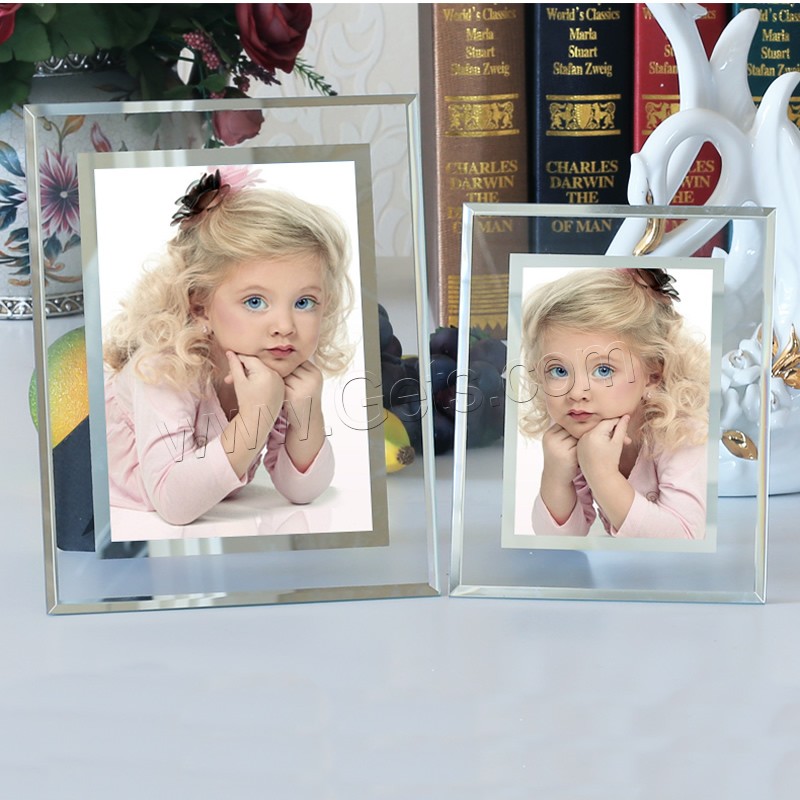 Glass Picture Frame, Rectangle, Tabletop Frame & different size for choice, Sold By PC