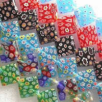 Millefiori Glass Beads, Rhombus Grade A .5 Inch 