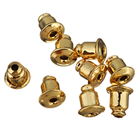 Brass Ear Nut Component, real gold plated 