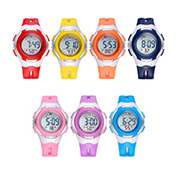 MINGRUI® Watch, Plastic, with Glass & Stainless Steel, plated, Life water resistant & for children & LED Approx 8 Inch 