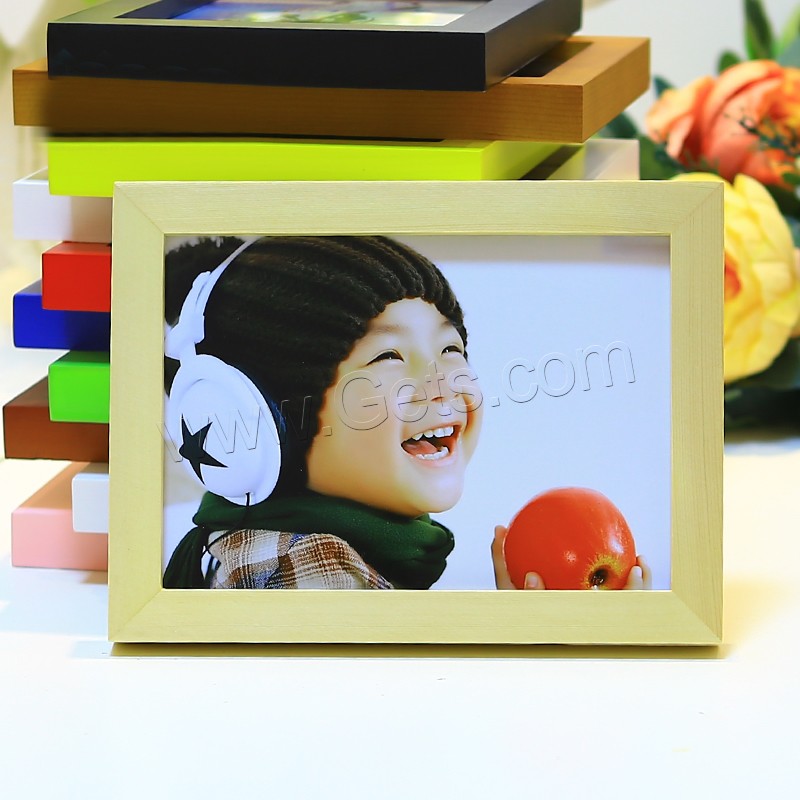 Wood Photo Frame, Rectangle, Available For Table Top or Wall-Hanging & different size for choice, more colors for choice, Sold By PC