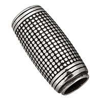 Runder Edelstahl Magnetverschluss, Schwärzen, 31x13.5x13.5mm, Innendurchmesser:ca. 8, 8.5mm, verkauft von PC