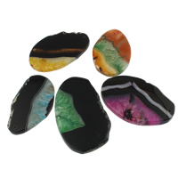 Mixed Agate Pendants, Brazil Agate Approx 1-1.5mm 