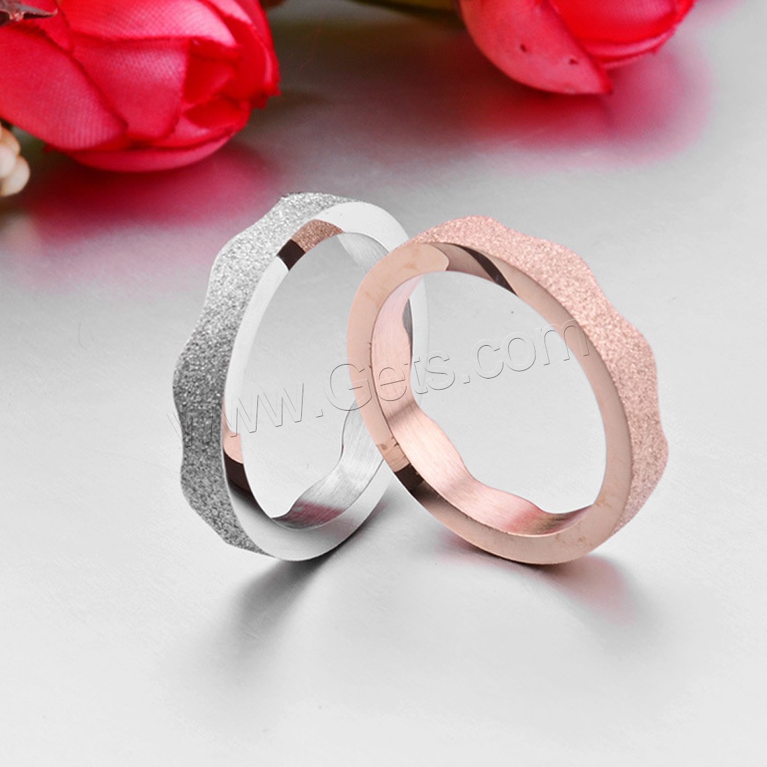 Titanium Steel Finger Ring, Crown, plated, different size for choice & for woman & frosted, more colors for choice, 4mm, Sold By PC
