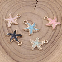 Zinc Alloy Animal Pendants, Starfish, gold color plated, enamel lead & cadmium free Approx 1.5mm, Approx 