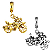 Stainless Steel European Pendants, Motorcycle, plated, without troll & blacken Approx 5mm 