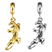 Stainless Steel European Pendants, Animal, plated, without troll & blacken Approx 5mm 