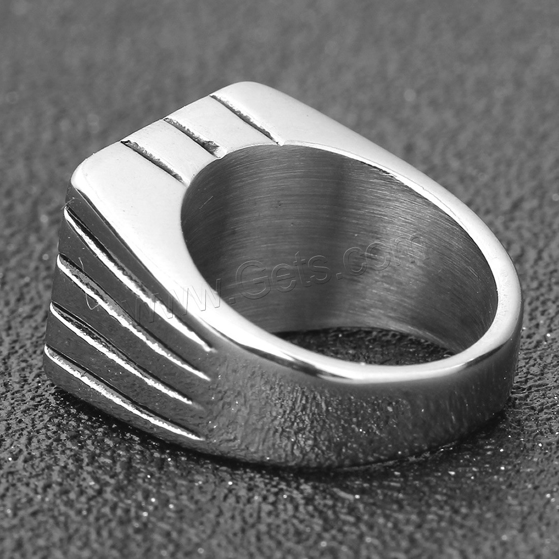 Unisex Finger Ring, Titanium Steel, with Crystal, plated, different size for choice, more colors for choice, 23x12x2mm, Sold By PC