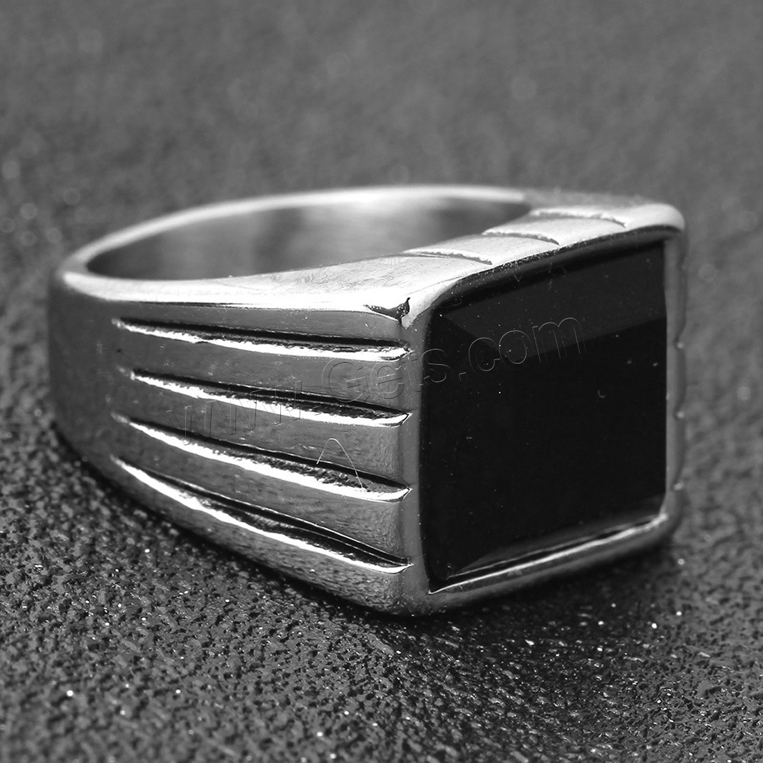 Unisex Finger Ring, Titanium Steel, with Crystal, plated, different size for choice, more colors for choice, 23x12x2mm, Sold By PC