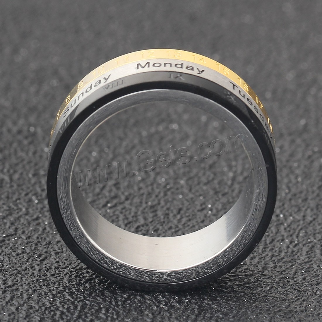 Men Stainless Steel Ring in Bulk, Titanium Steel, plated, different size for choice & for man, 8x2mm, Sold By PC