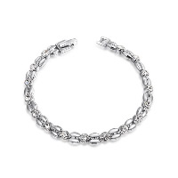 Pulsera de la joyería Newegg®, aleación de zinc, chapado en platina real, para mujer & con diamantes de imitación, Vendido por Sarta