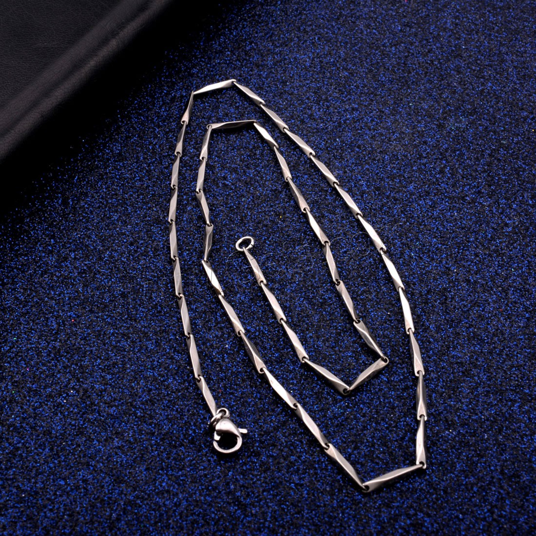 Titanstahl Halskette Gliederkette, Platinfarbe platiniert, unisex & verschiedene Größen vorhanden, verkauft von Strang