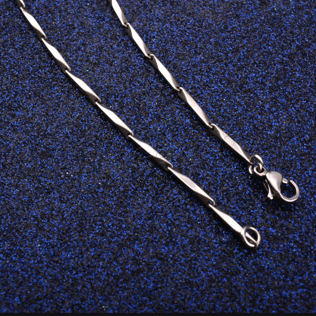 Titanstahl Halskette Gliederkette, Platinfarbe platiniert, unisex & verschiedene Größen vorhanden, verkauft von Strang