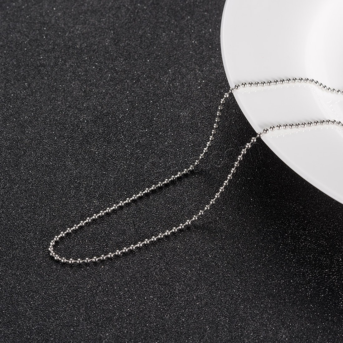 титан цепочка для ожерелья, Платиновое покрытие платиновым цвет, Мужская & разный размер для выбора & мяч цепь, продается Strand