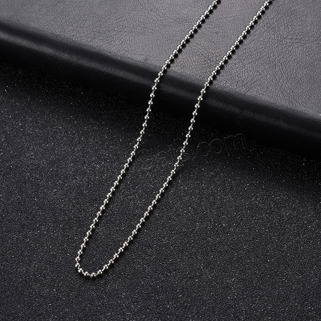 Titanium Steel Necklace Chain, platinum color plated, Unisex & different size for choice & ball chain, Sold By Strand