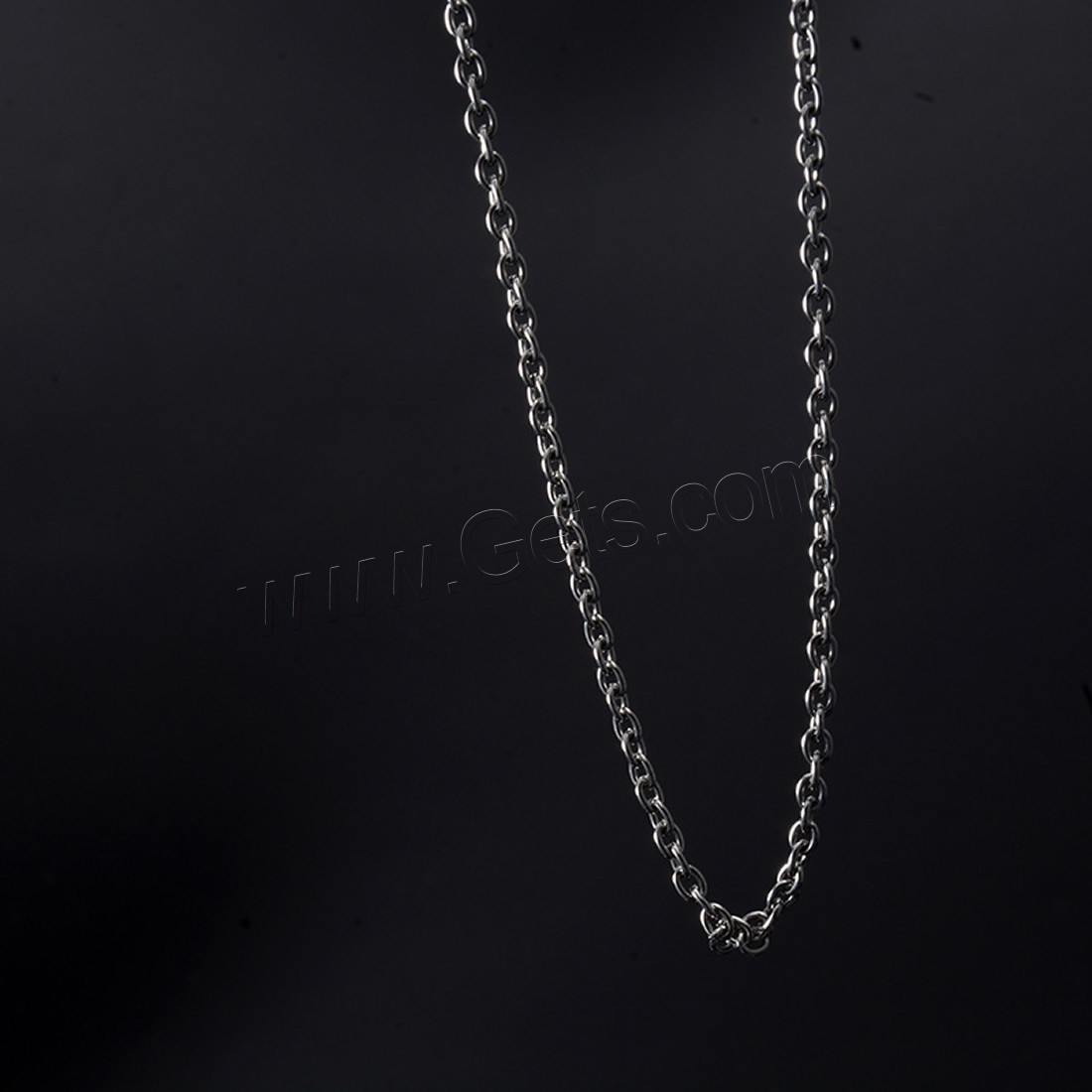 Titanium Steel Necklace Chain, with 50mm extender chain, platinum color plated, Unisex & different size for choice & oval chain, Length:Approx 21.6 Inch, Sold By Strand