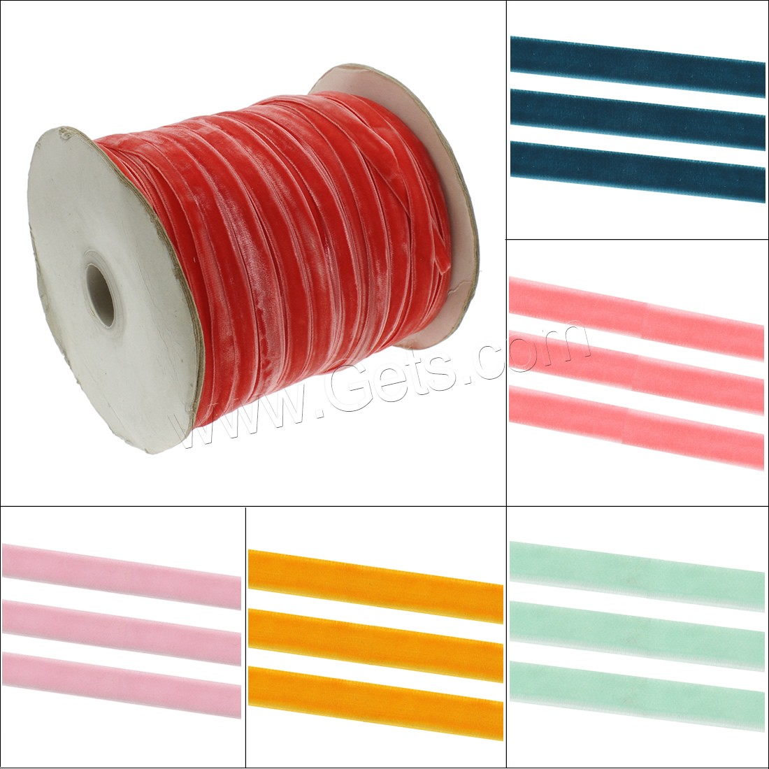 Fashion Cord Jewelry, Flocking Fabric Ribbon, different size for choice, more colors for choice, Sold By Spool