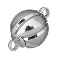 Латунные магнитные застежки, Латунь, покрытый платиной, однонитевая отверстие:Приблизительно 1.5mm, продается PC