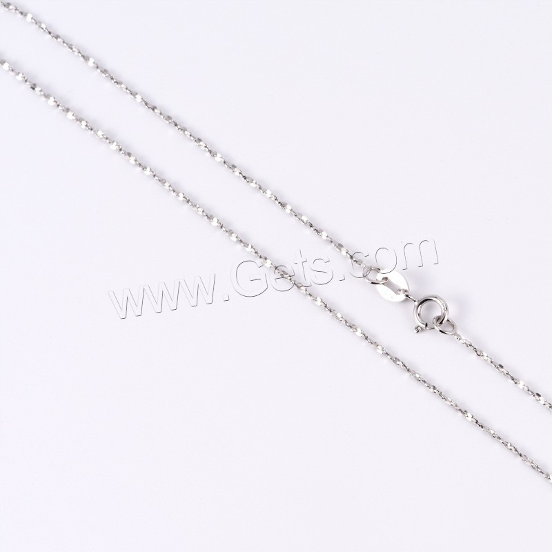 Sterling Silver Necklace Chain, 925 Sterling Silver, plated, different length for choice & snake chain, more colors for choice, 1.5mm, Sold By Strand