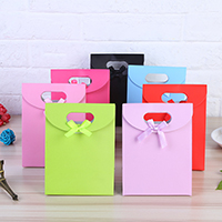Geschenk-Einkaufstasche, Papier, mit Satinband, Rechteck, verschiedene Größen vorhanden & mit Dekoration von Bandschleife, keine, verkauft von PC