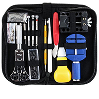 Non-woven Fabrics Watch Repair Tool Set, with Plastic & Stainless Steel, plated 