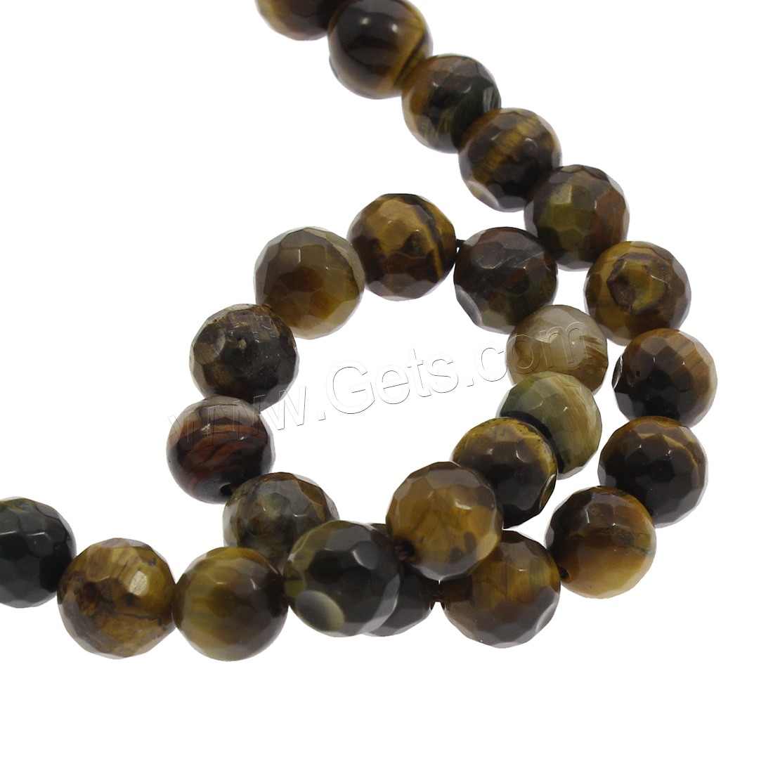 Tiger Eye Beads, Round, different size for choice & faceted, Hole:Approx 1mm, Length:Approx 14.5 Inch, Sold By Strand