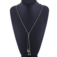 Zink -Legierung Eisen Kette Pullover Halskette, Zinklegierung, plattiert, mit Bemaltung & für Frau, frei von Blei & Kadmium, 720mm, Länge:ca. 28 ZollInch, verkauft von Strang