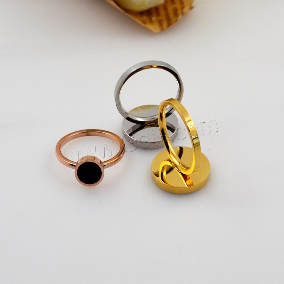 Смола палец кольцо, нержавеющая сталь, с канифоль, Другое покрытие, Мужская & разный размер для выбора, Много цветов для выбора, продается PC