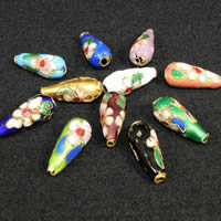 Cloisonne Beads, Teardrop, handmade Approx 1.5mm 