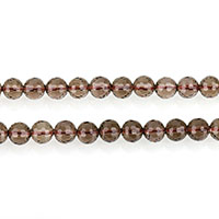 Natural Smoky Quartz Beads, Round & faceted Approx 1mm Approx 16 Inch 