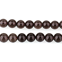Дымчатый кварц Бусины, Круглая, природный & разный размер для выбора, отверстие:Приблизительно 1.3mm, длина:Приблизительно 15.5 дюймовый, продается Strand