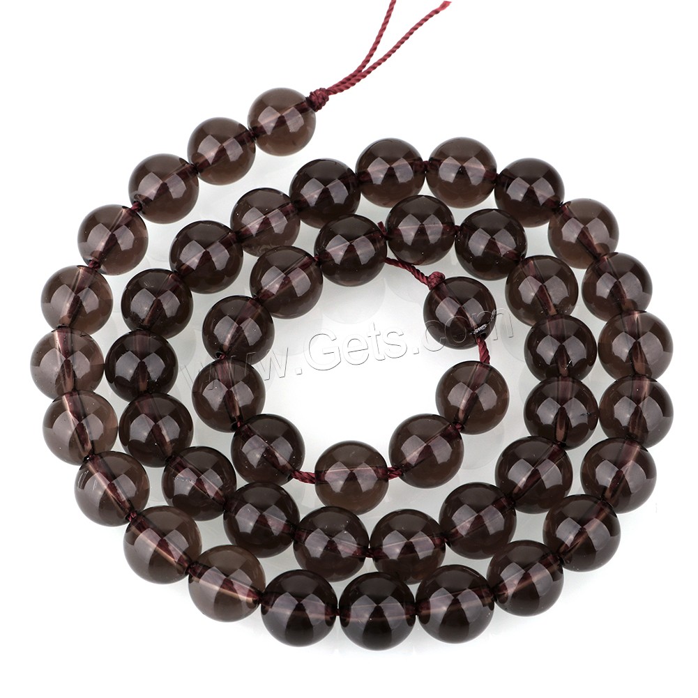 Smoky Quartz Beads, Round, natural & different size for choice, Hole:Approx 1.3mm, Length:Approx 15.5 Inch, Sold By Strand
