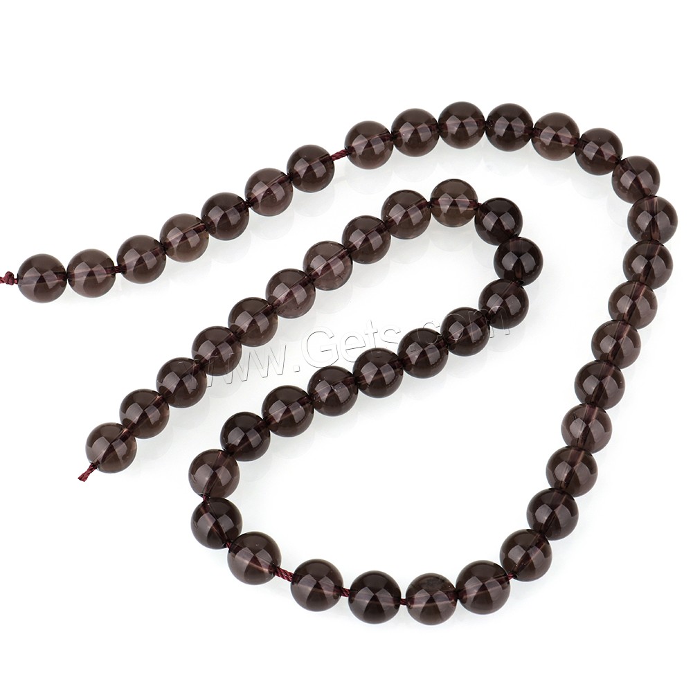 Smoky Quartz Beads, Round, natural & different size for choice, Hole:Approx 1.3mm, Length:Approx 15.5 Inch, Sold By Strand