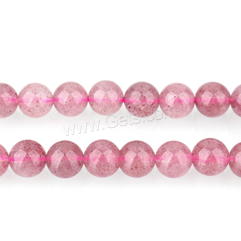 Strawberry Quartz Beads, Round, natural & different size for choice, Hole:Approx 1.1mm, Length:Approx 15.5 Inch, Sold By Strand