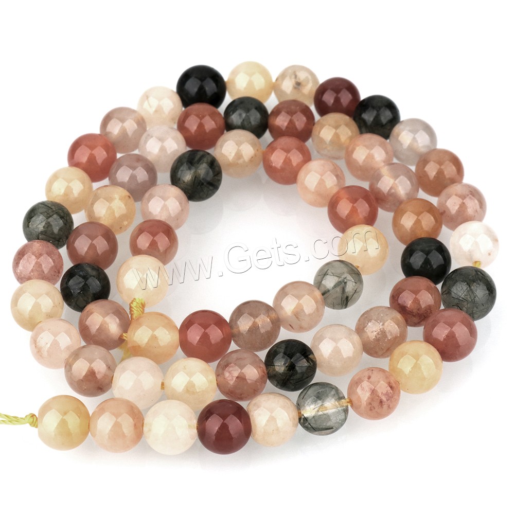 Rutilated Quartz Beads, Donut, natural & different size for choice, Hole:Approx 0.6mm, Length:Approx 15 Inch, Sold By Strand