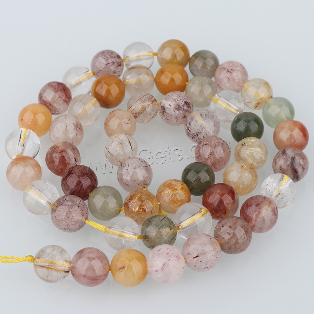Rutilated Quartz Beads, Donut, natural & different size for choice, Hole:Approx 0.6mm, Length:Approx 15 Inch, Sold By Strand