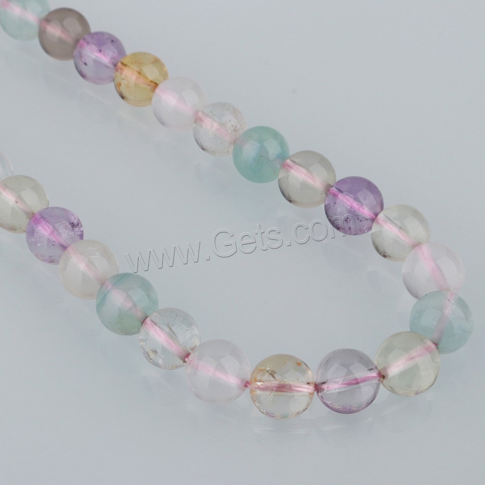 Gemischte Farbe Quarz Perlen, Natürlicher Quarz, Kreisring, verschiedene Größen vorhanden, Bohrung:ca. 1mm, Länge:ca. 15.5 ZollInch, verkauft von Strang