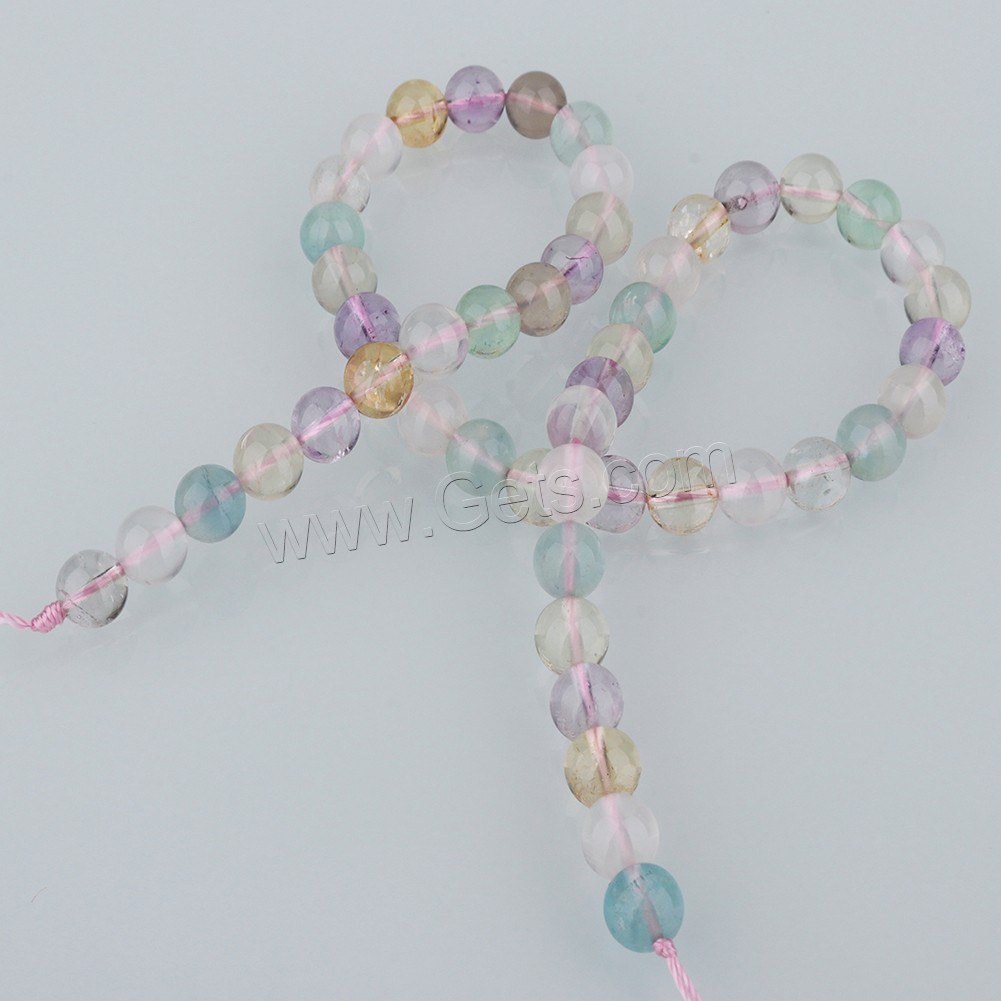 Gemischte Farbe Quarz Perlen, Natürlicher Quarz, Kreisring, verschiedene Größen vorhanden, Bohrung:ca. 1mm, Länge:ca. 15.5 ZollInch, verkauft von Strang